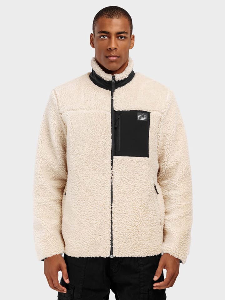 Siroko Kurtka polarowa "Levi" w kolorze kremowym rozmiar: M