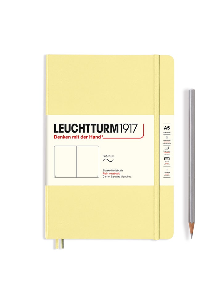 LEUCHTTURM1917 Notatnik w kolorze żółtym - 14,5 x 21 cm rozmiar: onesize