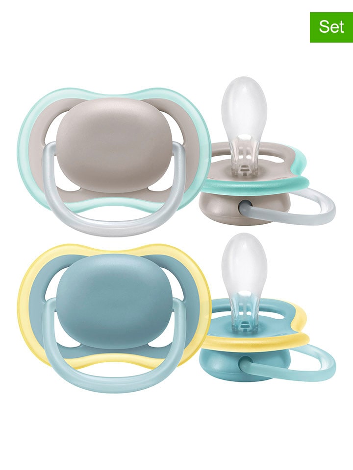 Smoczki (4 szt.) "Ultra Air" w kolorze niebiesko-szarym - rozm.2