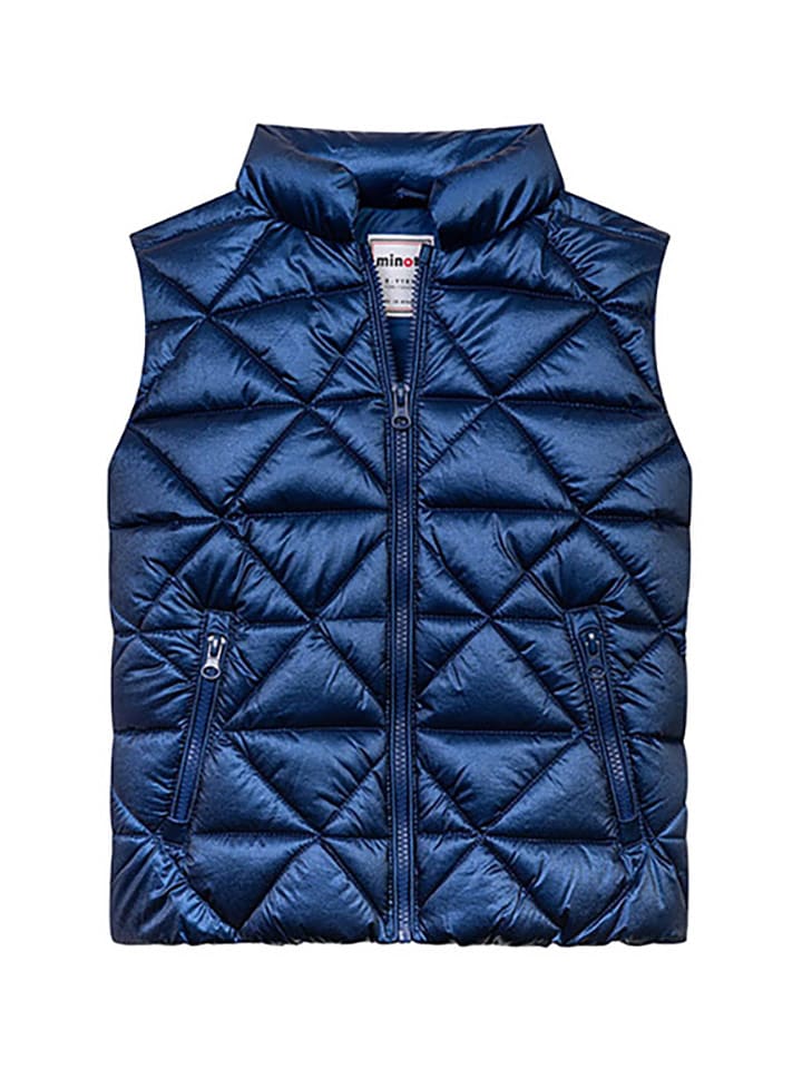 Minoti Kamizelka pikowana w kolorze niebieskim rozmiar: 140/146