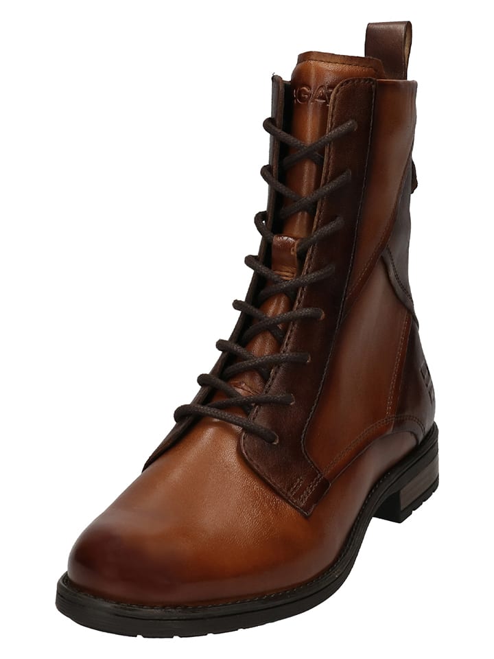 Bagatt Skórzane botki w kolorze jasnobrązowym rozmiar: 39