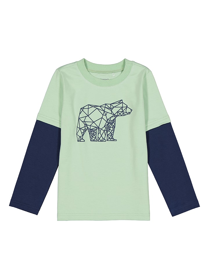 lamino Koszulka w kolorze zielono-granatowym rozmiar: 116