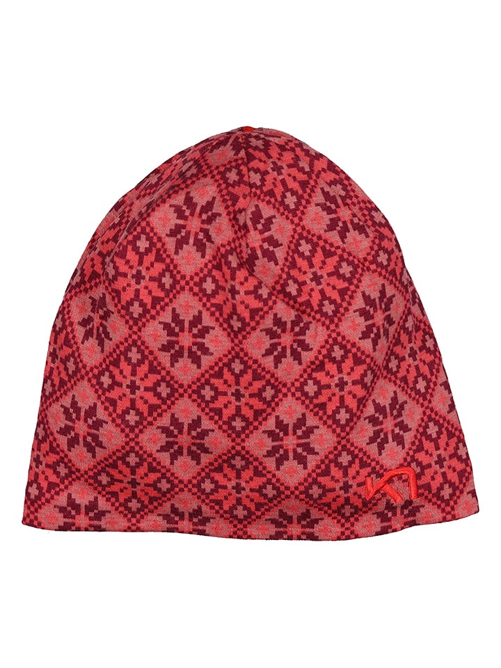 KARI TRAA Czapka w kolorze czerwonym rozmiar: onesize