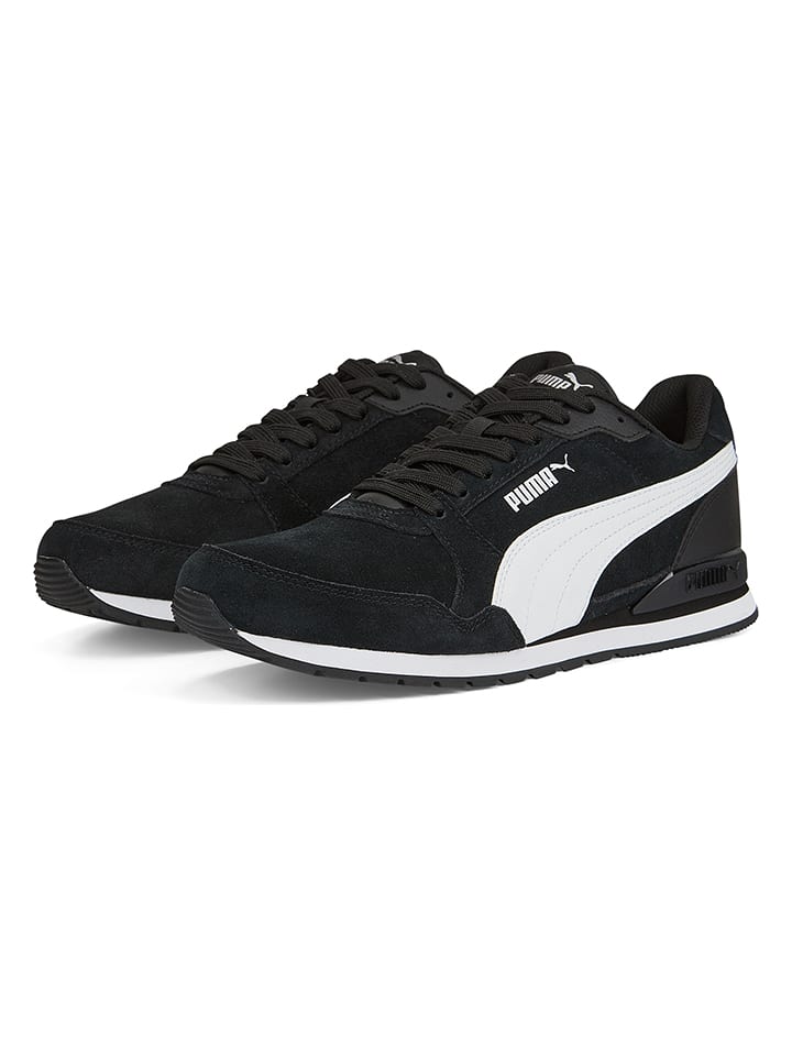 Puma Skórzane sneakersy "ST Runner v3" w kolorze czarno-białym rozmiar: 40,5