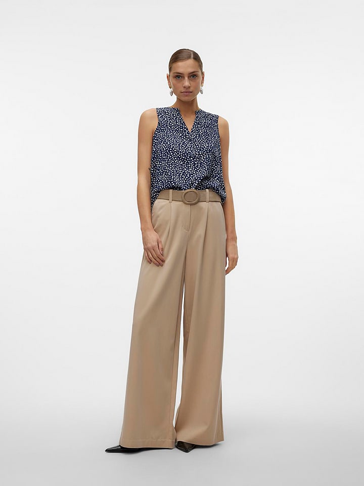 Vero Moda Bluzka "Naja" w kolorze granatowo-białym rozmiar: L