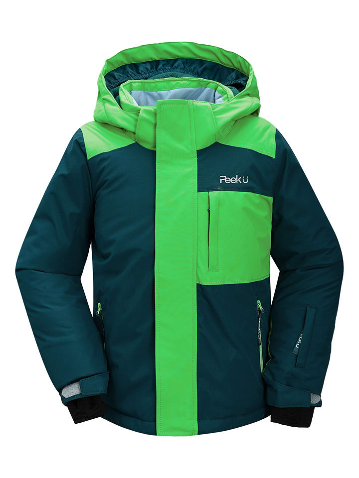 Peek U Kurtka narciarska "Cyrus" w kolorze zielonym rozmiar: 164