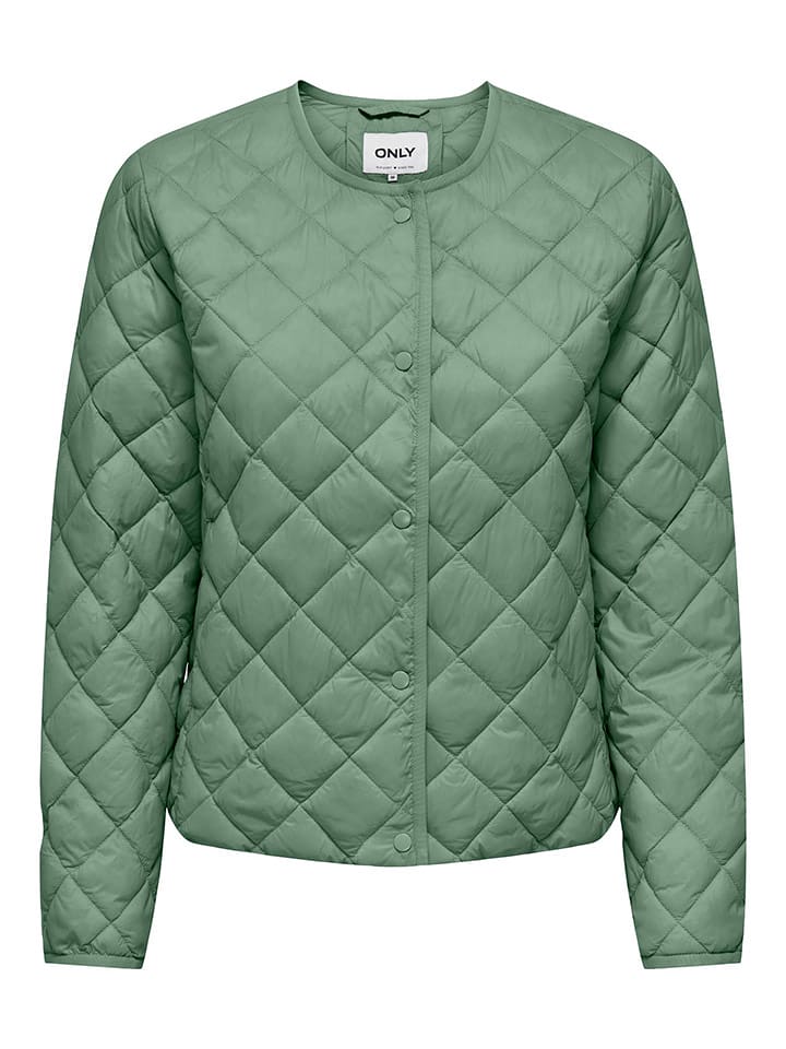 ONLY Kurtka pikowana w kolorze zielonym rozmiar: XS