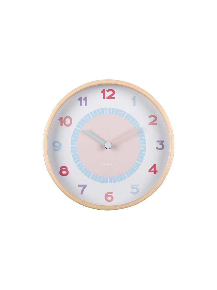 Karlsson Zegar ścienny "Chica" w kolorze jasnobrązowo-jasnoróżowym - Ø 25 cm rozmiar: onesize