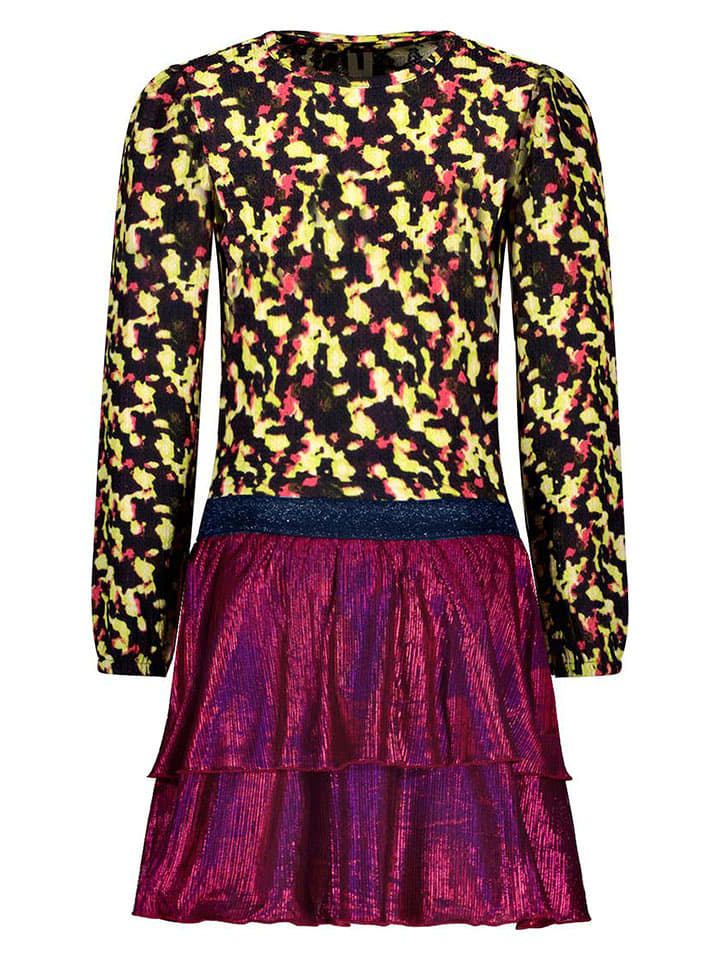 B.Nosy Sukienka "Daisy" w kolorze fioletowo-czarno-żółtym rozmiar: 122