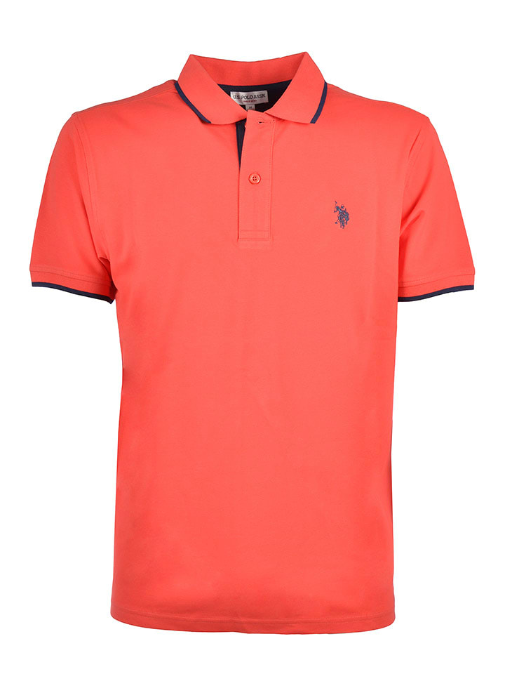 U.S. Polo Assn. Koszulka polo w kolorze koralowym rozmiar: XXL
