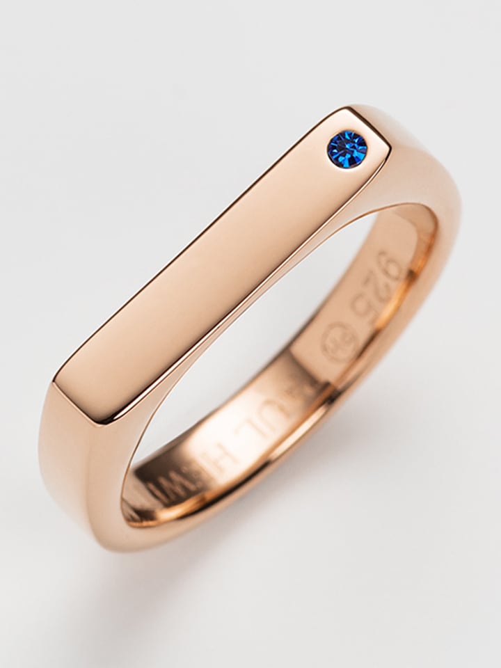 Paul Hewitt Pozłacany pierścionek z cyrkonią rozmiar: 52