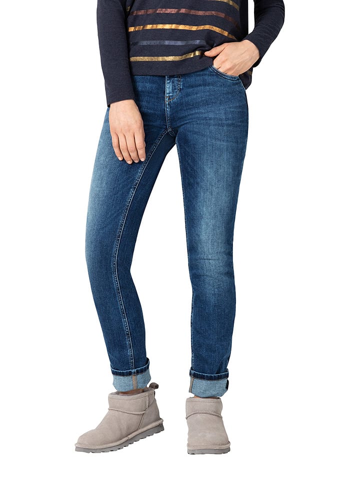 Timezone Dżinsy "Marah" - Slim fit - w kolorze granatowym rozmiar: W25/L32