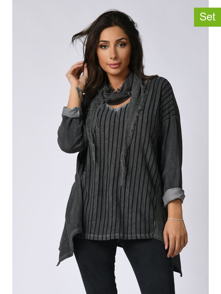 2-częściowy zestaw "Katalina" w kolorze antracytowym