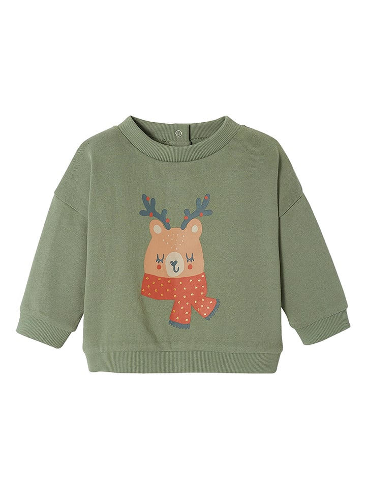 vertbaudet Bluza w kolorze zielonym rozmiar: 62