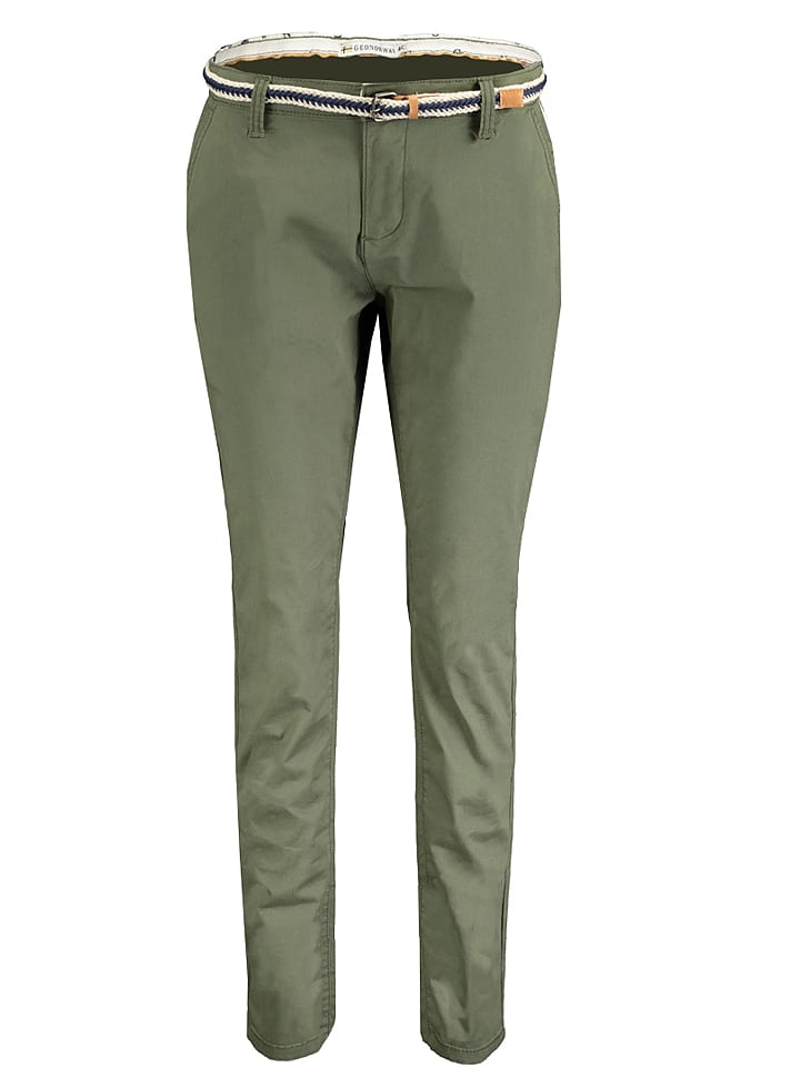Geographical Norway Spodnie chino "Petunia" w kolorze khaki rozmiar: XXL