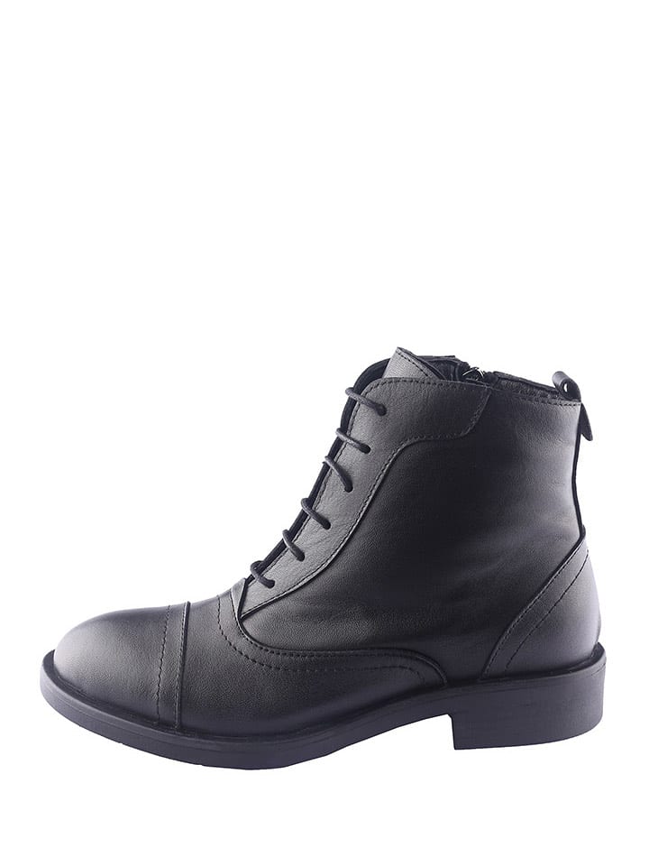 D.Moro Skórzane trzewiki w kolorze czarnym rozmiar: 37