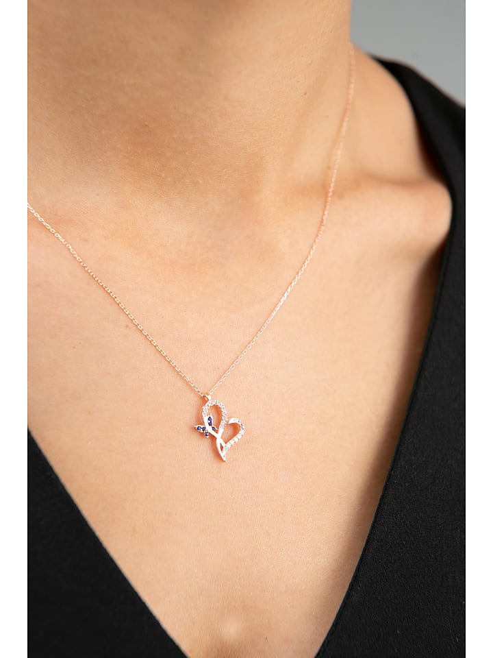 Pozłacany naszyjnik z zawieszką - dł. 43 cm