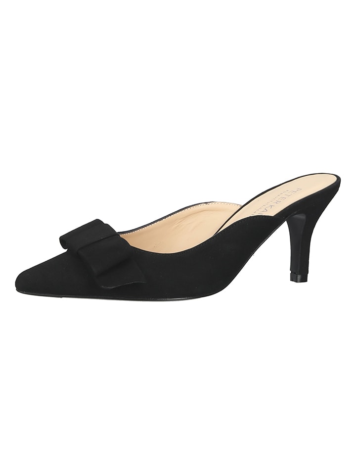 PETER KAISER Skórzane klapki w kolorze czarnym rozmiar: 38