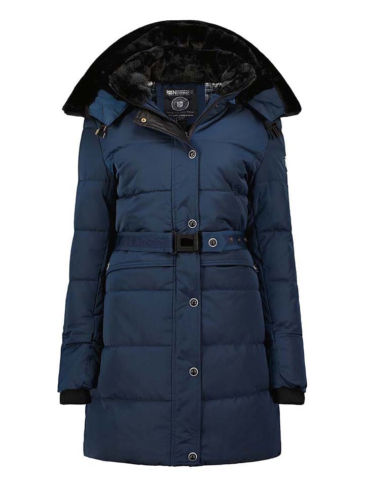 Geographical Norway Płaszcz pikowany "Bettino" w kolorze granatowym rozmiar: M