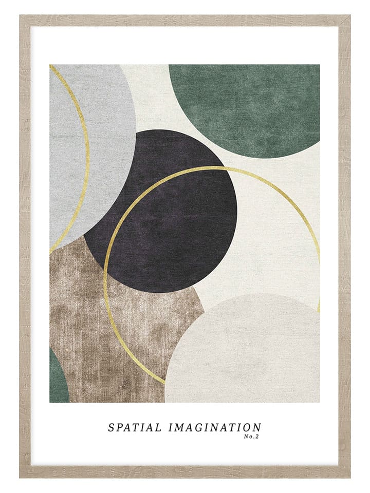 Ars Longa Druk artystyczny "Circles Of Imagination No.2" w ramce - 70 x 50 cm rozmiar: onesize