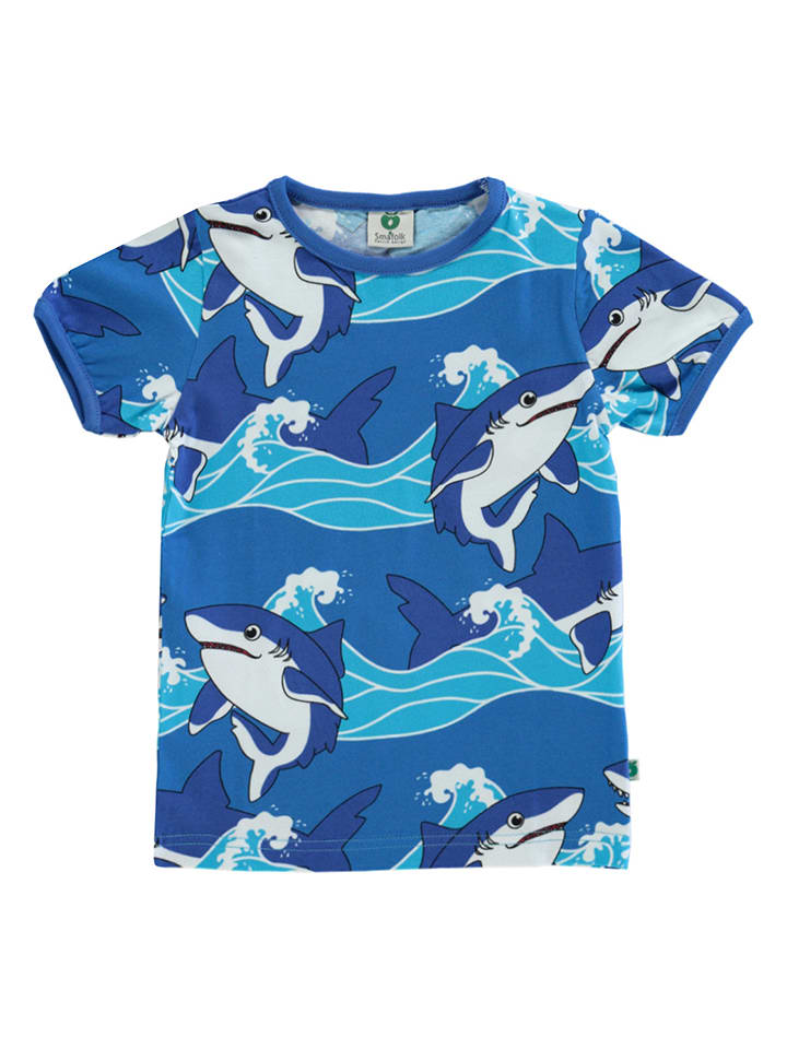 Småfolk Koszulka w kolorze niebieskim rozmiar: 146/152