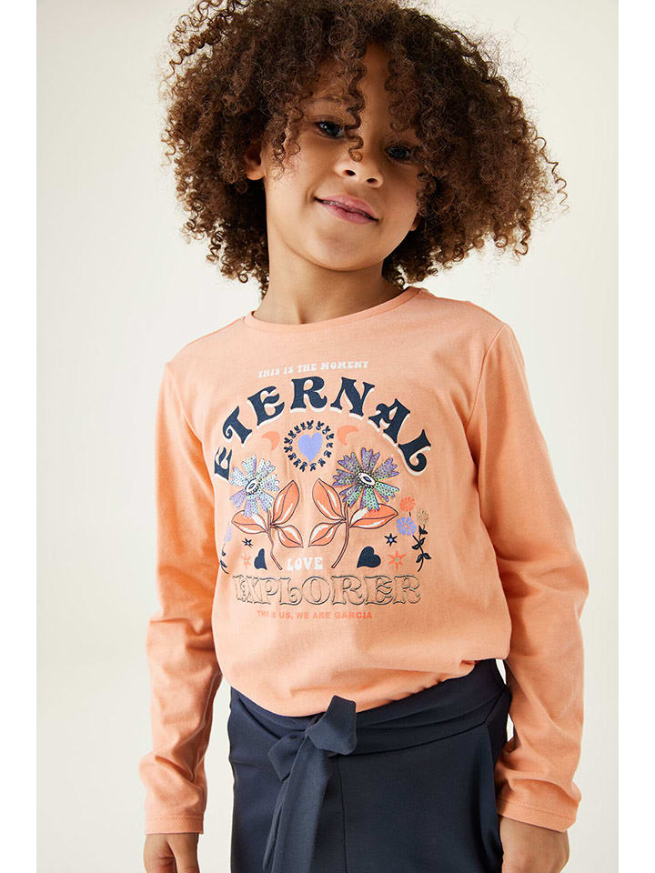 Garcia Koszulka w kolorze brzoskwiniowym rozmiar: 128/134