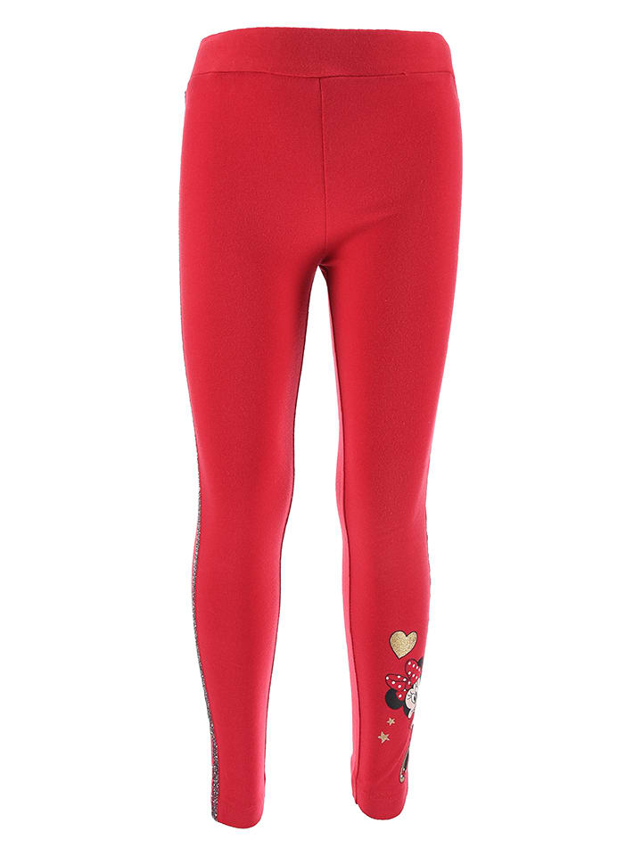 Disney Minnie Mouse Legginsy "Minnie" w kolorze czerwonym rozmiar: 128