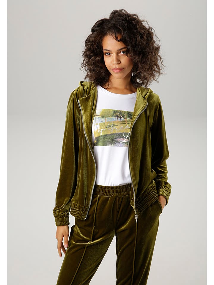 Aniston Bluza w kolorze khaki rozmiar: 48