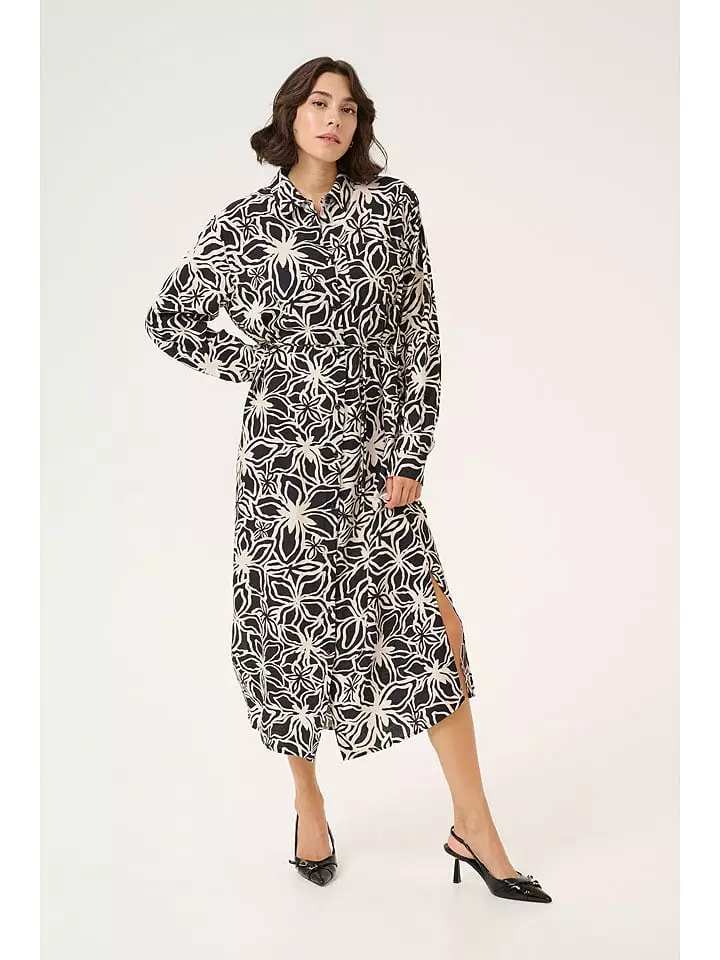 Kaffe Sukienka "Hannah" w kolorze czarno-białym rozmiar: 34