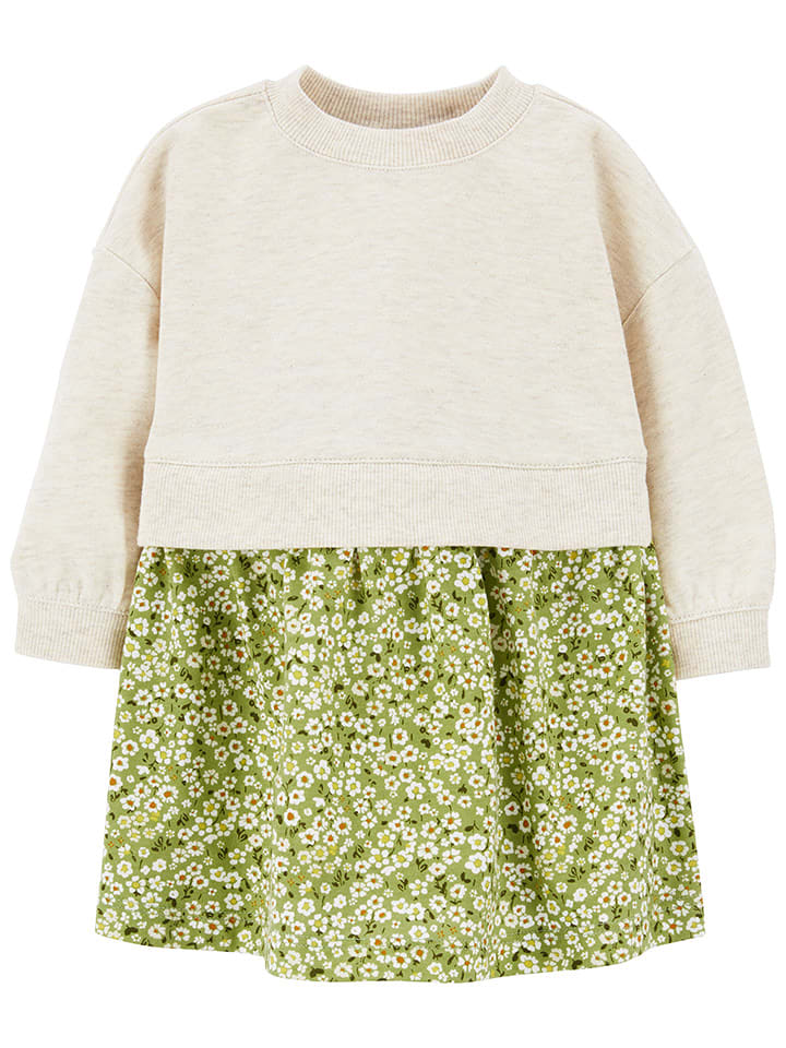 carter's Sukienka w kolorze beżowo-zielonym rozmiar: 74