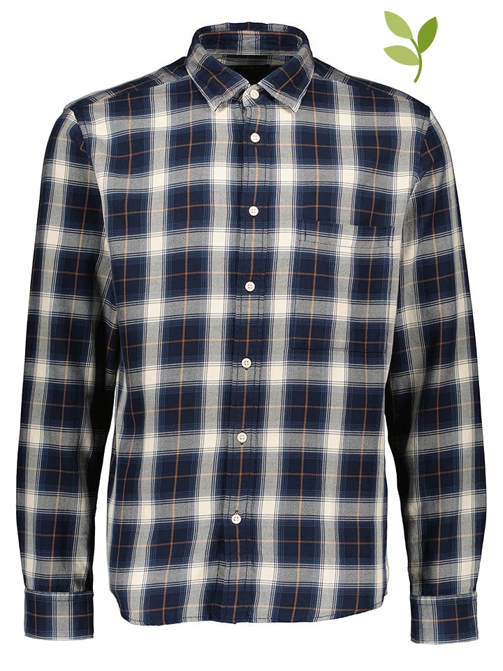 Koszula w kolorze granatowo-beżowym