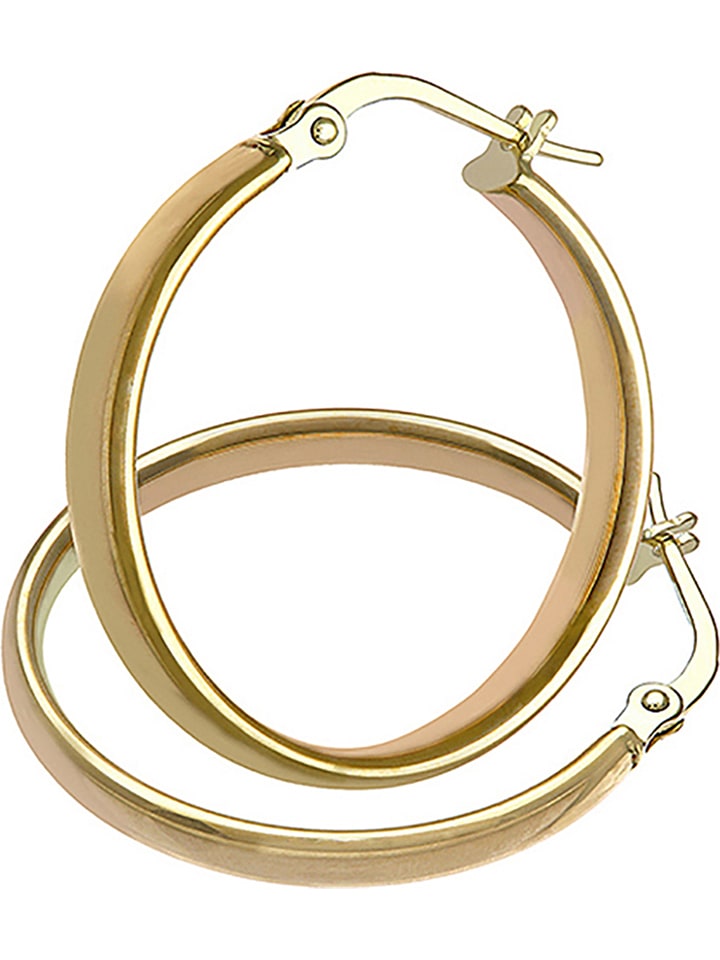 Revoni Złote kolczyki-kreole rozmiar: onesize