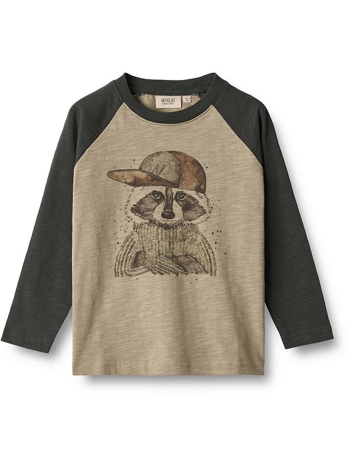 Wheat Koszulka "Raccoon" w kolorze czarno-szarym rozmiar: 104