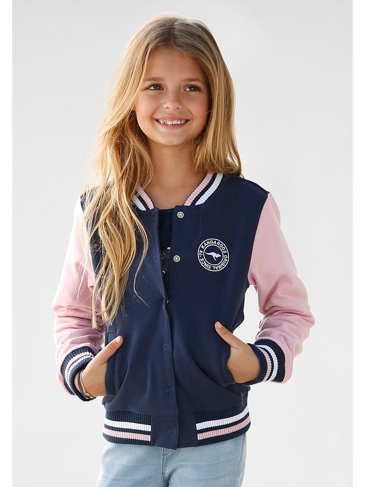 Kangaroos Kurtka w kolorze granatowo-jasnoróżowym rozmiar: 164/170