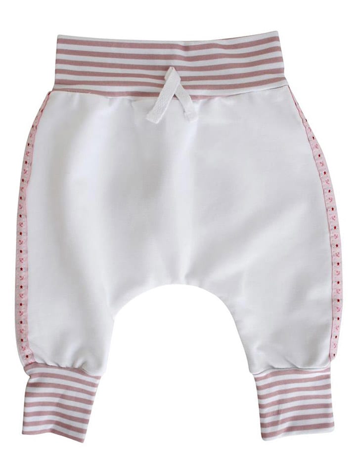 HANSEKIND Spodnie dresowe w kolorze jasnoróżowo-białym rozmiar: 74/80