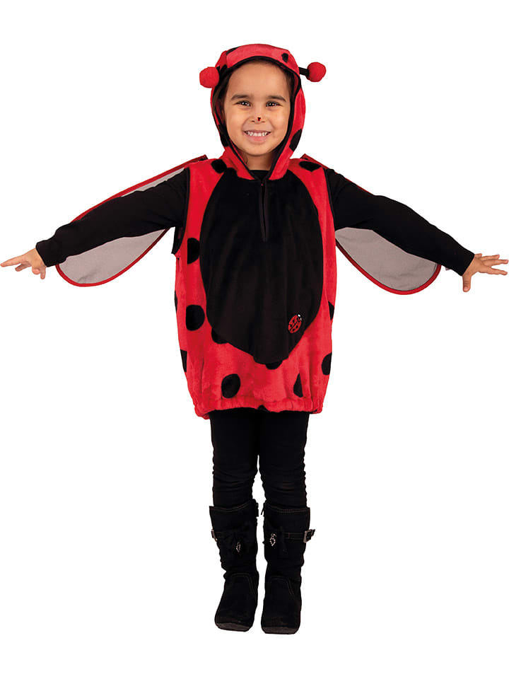 Party x People Peleryna kostiumowa "Biedronka" w kolorze czerwono-czarnym rozmiar: 104