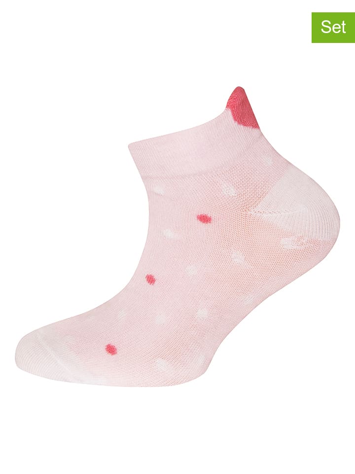 Skarpety (2 pary) w kolorze granatowo-jasnoróżowym