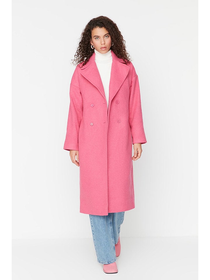 trendyol Płaszcz zimowy w kolorze różowym rozmiar: 38
