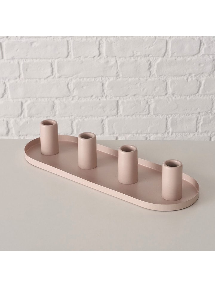 Boltze Świecznik "Balina" w kolorze beżowym - szer. 36 cm rozmiar: onesize