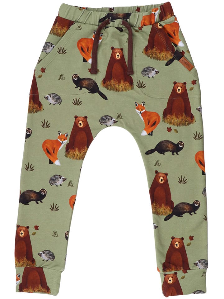 Walkiddy Spodnie dresowe w kolorze zielonym rozmiar: 104