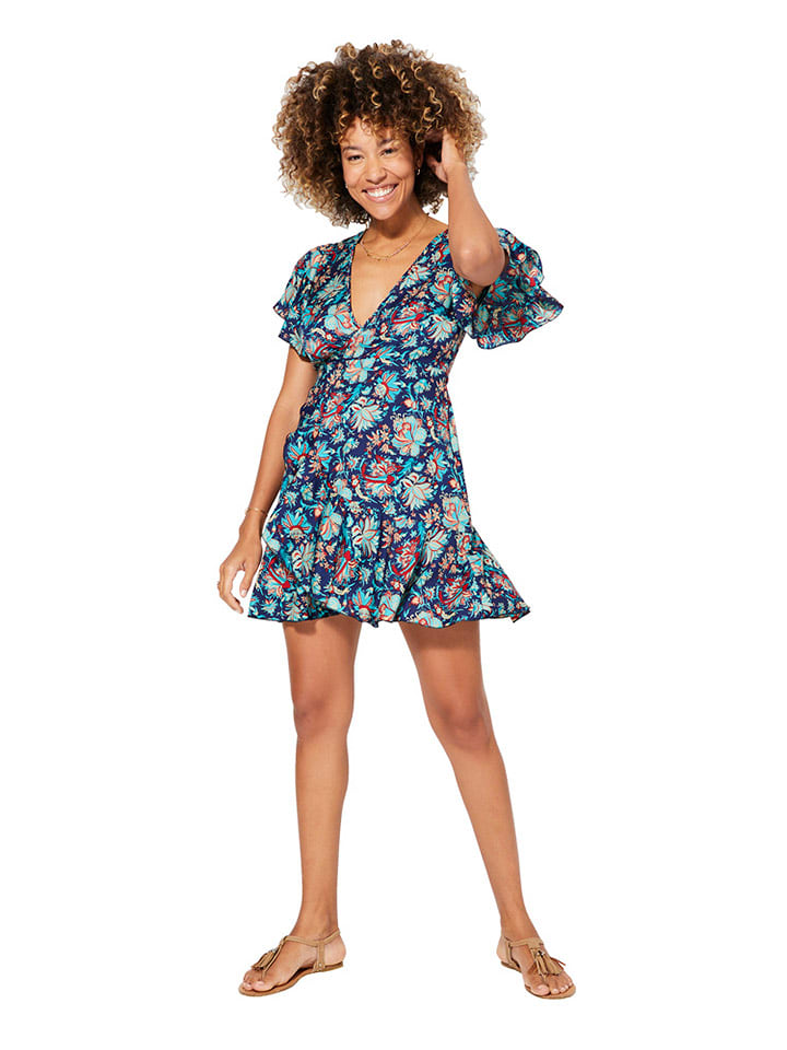 Aller Simplement Sukienka w kolorze czerwono-beżowo-granatowym rozmiar: 34/36