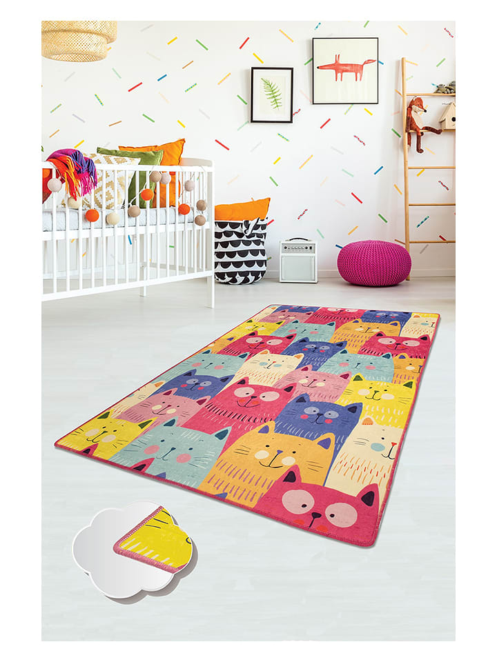 Mioli Dywan "Cats Multi Djt" ze wzorem rozmiar: 80x150 cm