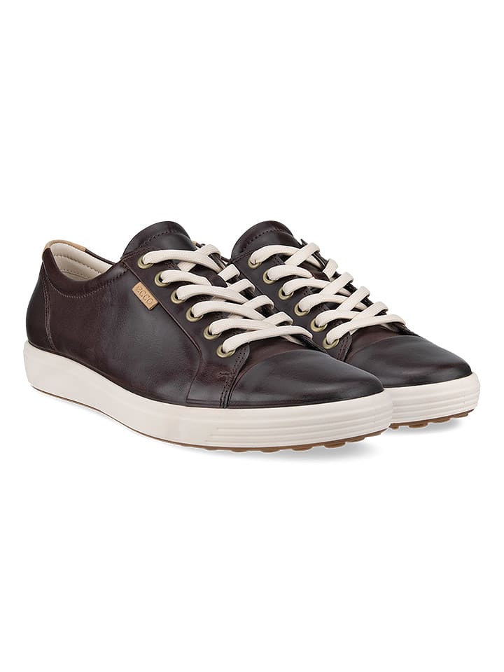 Ecco Skórzane sneakersy w kolorze brązowym rozmiar: 40