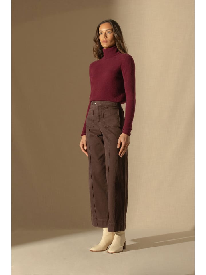 Perfect Cashmere Kaszmirowy golf w kolorze bordowym rozmiar: XXL