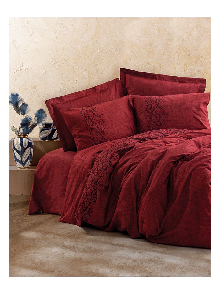 Elizabed Komplet pościeli renforcé w kolorze bordowym rozmiar: 140x200 cm