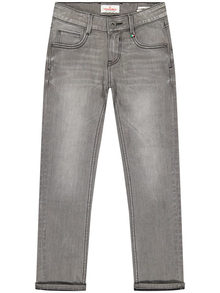Vingino Dżinsy "Benji" - Regular fit - w kolorze szarym rozmiar: 176