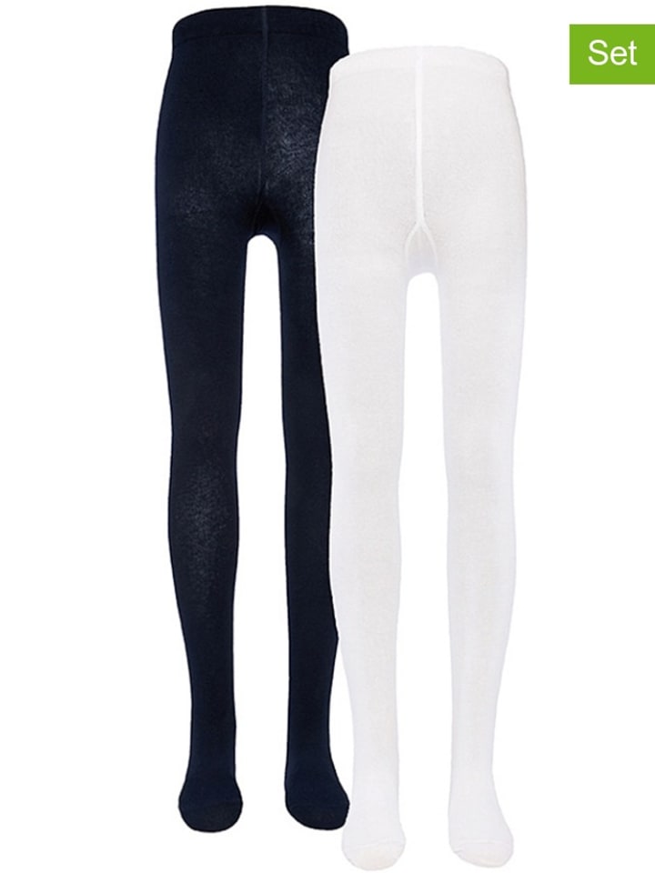 ewers Rajstopy (2 pary) w kolorze granatowo-białym rozmiar: 86