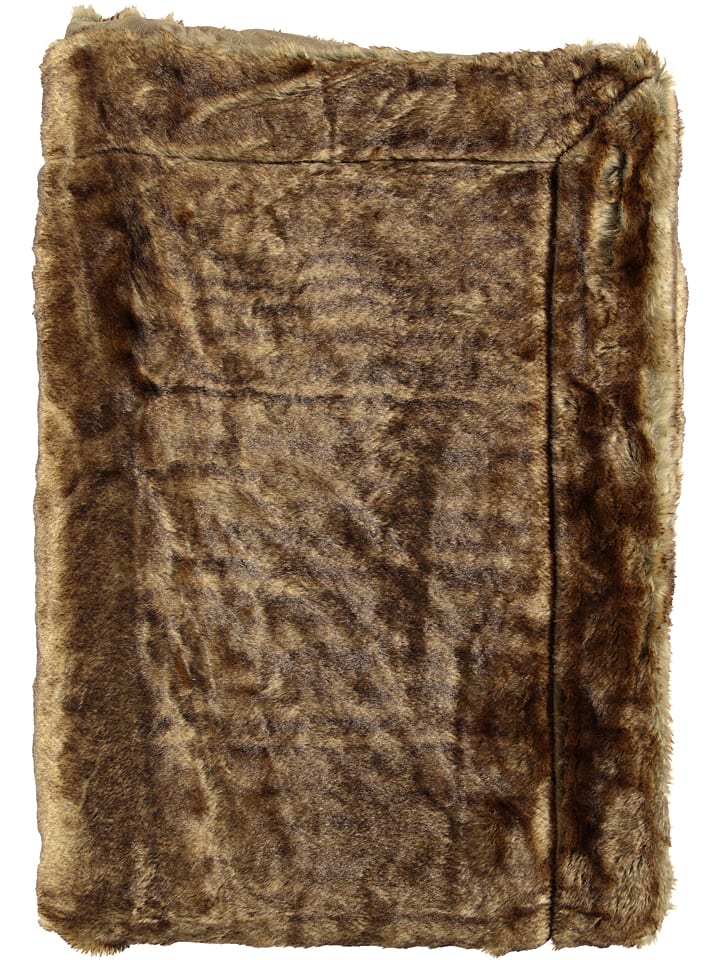 Koc "Fake Fur" w kolorze szarobrązowym