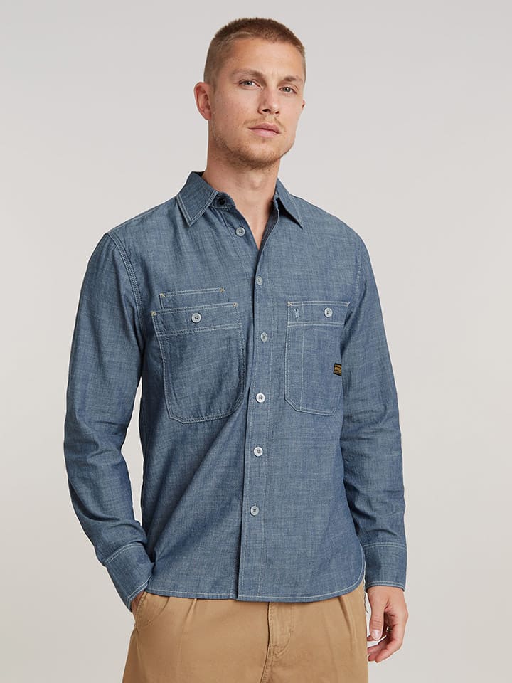 G-Star Koszula dżinsowa - Relaxed fit - w kolorze niebieskim rozmiar: XL