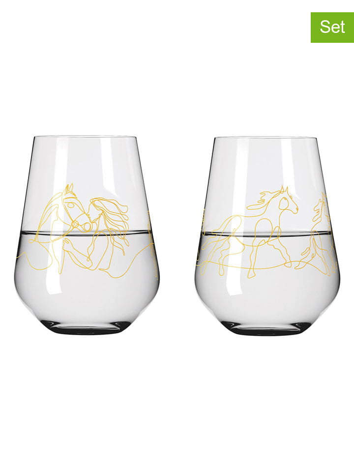 RITZENHOFF Szklanki (2 szt.) "Reitgold" w kolorze złotym - 500 ml rozmiar: onesize